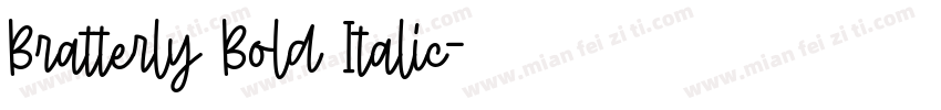 Bratterly Bold Italic字体转换